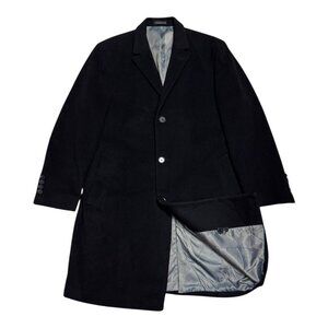 CALVIN KLEIN Wool & Cashmere Luxury Winter Casual Long Trench Pea Coat Men Large